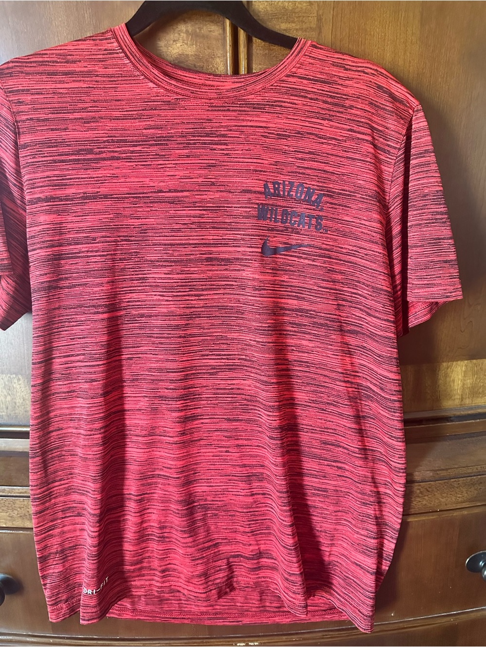 Nike Red Space-Dye Arizona Wildcats Short Sleeve Tee with Navy Logo